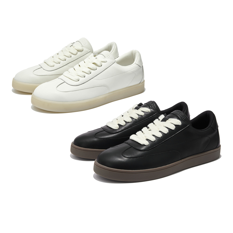 OAMRIA德训鞋复古透气圆头纯色内增高通勤平底百搭板鞋男女小白鞋