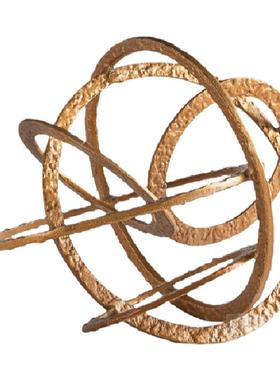 新纪元锻打铜质几何现代桌面摆件