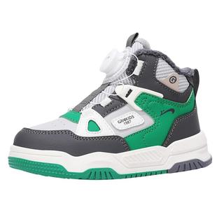 贵人鸟儿童鞋加绒板鞋冬季2025新款男女童百搭防滑高帮保暖运动鞋