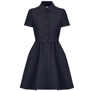 2025明星刘亦菲晚舟韩国长公主同款连衣裙黑色高贵气质长中款女夏