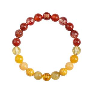 天然水晶手链补缺喜用金水金土水木火土火木手串男款女款手链定制