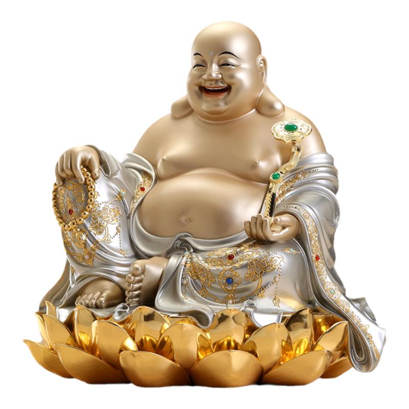纯铜弥勒佛佛像家用供奉招财摆件