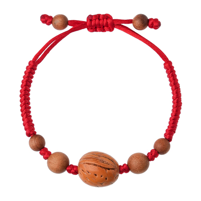 普陀山宝宝平安手绳桃核红绳