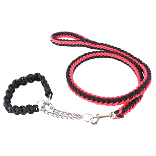 拉布拉多中大型犬牵引绳狗链子金毛狗绳子项圈狗狗防丢宠物用品