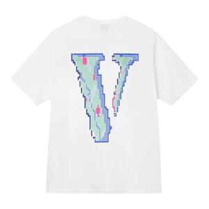过验VLONE JERRY大V烟雾反光宽松短袖樱花男女情侣T恤潮牌街头夏