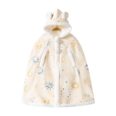 彩婴房秋冬外出可伸手防风披风