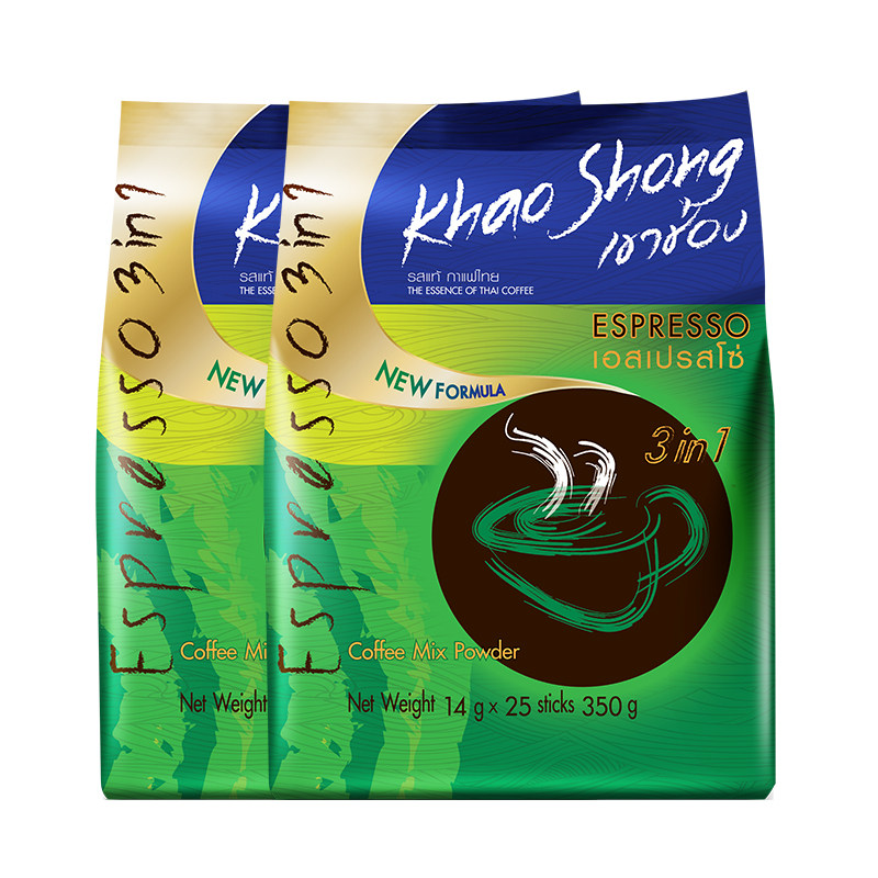 泰国进口高崇高盛意式特浓缩提神三合一速溶咖啡两包装50条