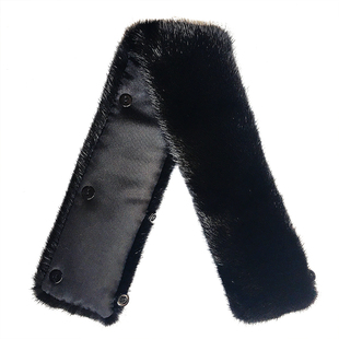 真獭兔毛领子男女立领通用整皮帽领冬季保暖皮草大衣竖领假领单卖