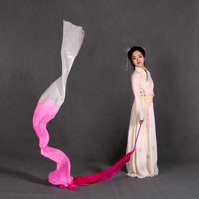 彩绸舞彩绸 带棒绸带真丝彩带丝带渐变色 舞蹈演出道具跳舞丝带