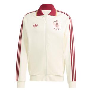西班牙队客场复古足球休闲文化夹克外套男装adidas阿迪达斯
