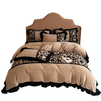 冬季法式轻奢加厚牛奶绒四件套