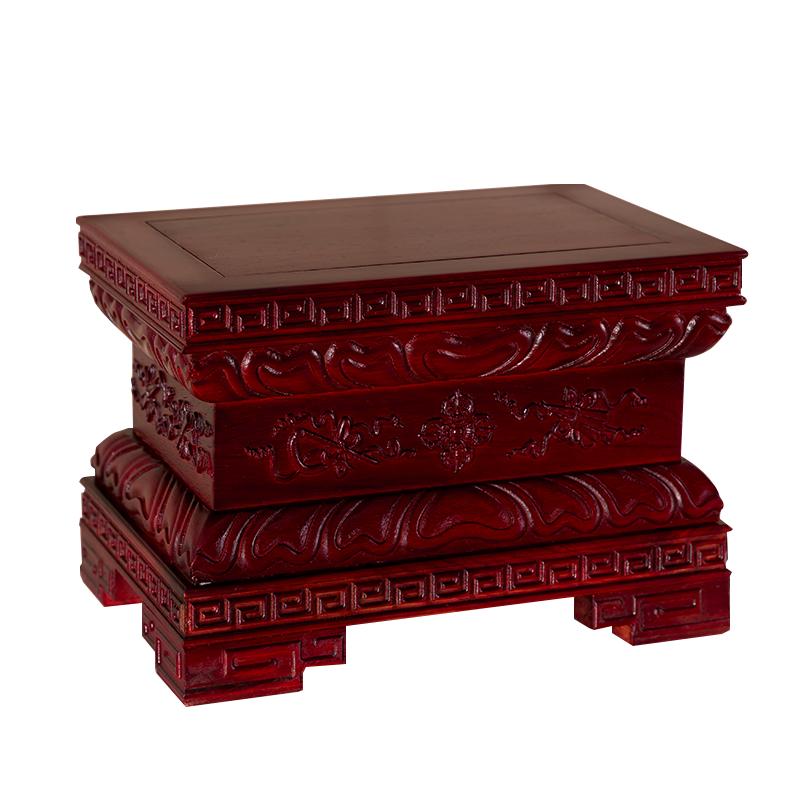 花梨佛像加高金刚台实木底座正方长方形如来关公貔貅菩萨宝座定制