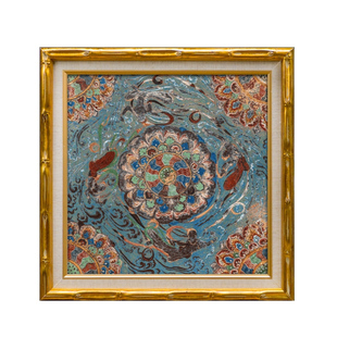 新品 莫高窟敦煌-莲花飞天藻井 客厅装饰画中古风摆台玄关挂画