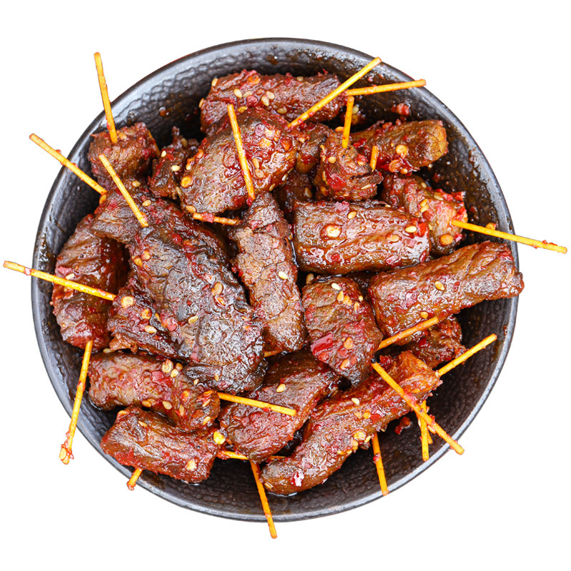 牙签牛肉,麻辣鲜香,嚼劲十足追剧