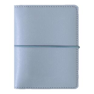 2026A7软皮活页本6孔活页皮质横线本手帐方格本空白点阵绑带本可拆卸口袋本笔记本子记事本手账本订制logo