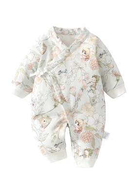 小聪熊新生婴儿衣服秋冬季连体衣