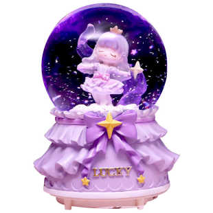 魔卡少女水晶球音乐盒天使女孩旋转八音盒公主摆件儿童女生日礼物