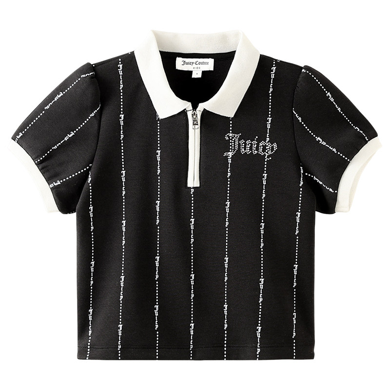 juicycouture女童复古polo领短袖