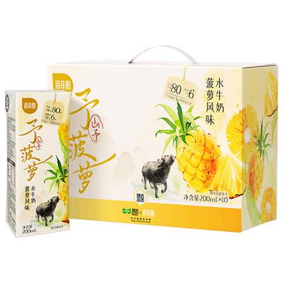 臻选百菲酪菠萝风味水牛奶10盒