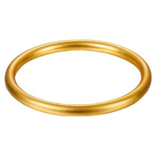 古法黄金手镯女仿真实心越南沙金正品不掉色传承素圈结婚三金首饰