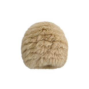 真兔毛皮草帽子加厚毛毛帽防寒保暖百搭护耳帽毛绒针织帽包头帽女