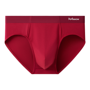 猫人本命年男士内裤三角裤衩2026新款马年大红色纯棉裆男款短裤头