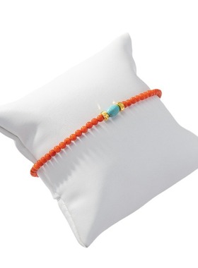 柿柿如意中国红项链女绿松石本命年红色显白锁骨链新中式手链颈链