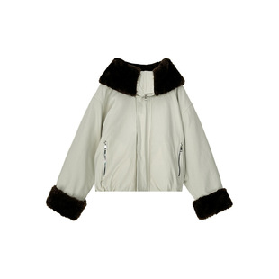 女童翻领毛绒派克服冬新款儿童韩版短款加厚保暖洋气外套120~170