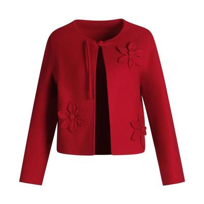 毛呢外套傲丝度法式一粒扣宽松