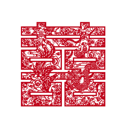 轻奢高品质植绒喜字贴