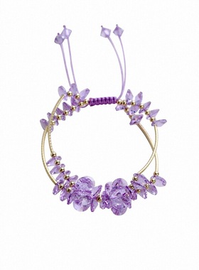 可调节奥地利紫水晶手链小众设计