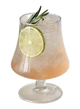 ins风高脚玻璃杯气泡水鸡尾酒杯