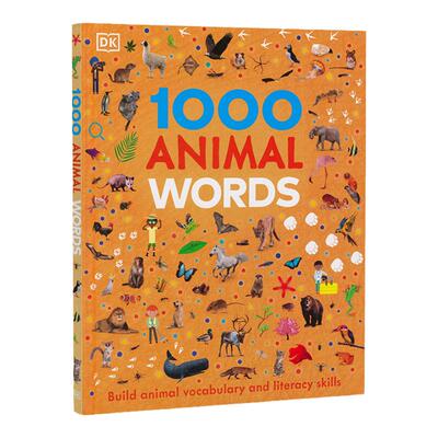 英文原版 DK 1000 Animal Words 动物1000词 关于世界各地动物生活词汇 儿童英语单词趣味认知启蒙绘本 幼儿英语学前早教书