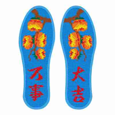 宫廷秀2026年新款纯棉十字绣鞋垫