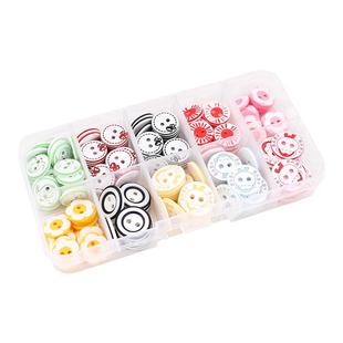 儿童衣服纽扣婴儿宝宝毛衣开衫彩色可爱卡通装饰圆形扣子上衣配件