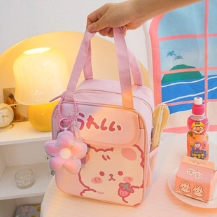 碗袋小学生装饭盒袋子餐包上班族带饭手提袋子可爱便当包帆布袋保