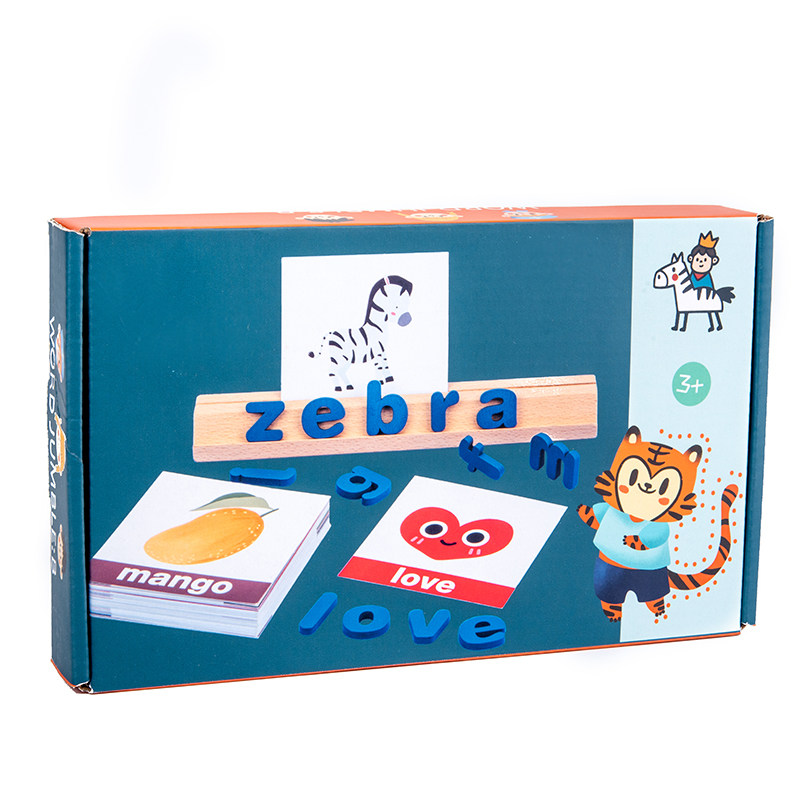 幼儿童木制英语拼单词早教教具