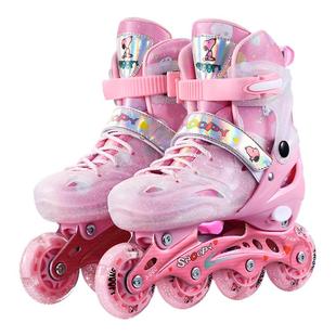 snoopy史努比官方正品轮滑鞋儿童滑冰鞋溜冰鞋女童滑轮鞋初学者