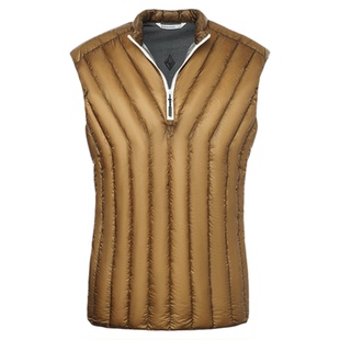 黑冰户外冬男女款900蓬鹅绒薄款半拉链羽绒马甲保暖背心8603