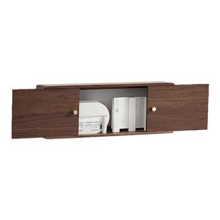 壁挂wifi路由器收纳盒实木电视柜墙上置物架大电线插座遮丑放置架