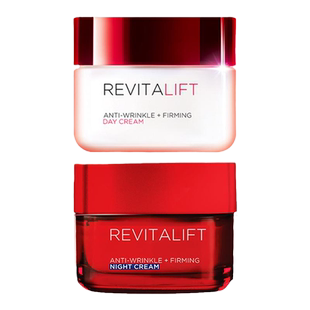 【新年礼物】欧莱雅复颜抗皱面霜补水保湿视黄醇紧致日霜晚霜套装