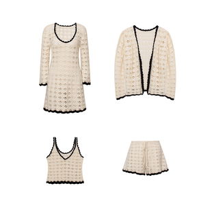 TOP家 中世纪爱丽丝 法式重磅 荃手工钩花连衣裙/背心/短裤/开衫