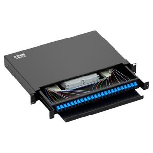 顶臻抽屉式带轨道终端盒满配尾纤12口24口48口72芯光纤光缆机架式光纤配线架SC抽拉电信级DZ-9024CM