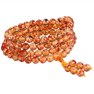 波罗的海花珀金珀血珀6/8mm108颗