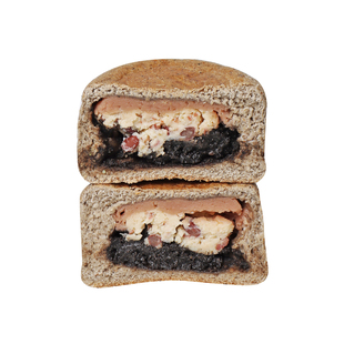 【黑芝麻豆酪花木轮】橡木盾手作面包学生孕妇健康早餐欧包早饭