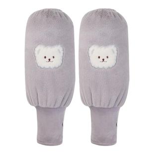 袖套头毛绒学生秋冬季护袖学生羽绒服保暖袖头儿童长款二合一防脏