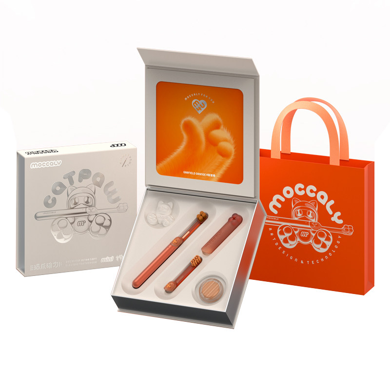 MOCCALY/猫古力护龈电动牙刷成人儿童超软毛低频脉冲声波送人礼盒