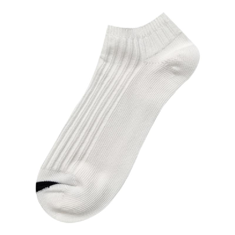 沫梵先生socks日系简约双针低帮棉线袜吸汗男士短袜白袜控白色