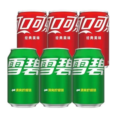 可口可乐330ml*12罐碳酸饮料汽水雪碧芬达矮罐混合任选年货节经典