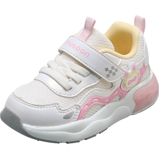 牧童童鞋儿童运动鞋2026春季新款甜美闪灯鞋小女孩轻便校园鞋男童